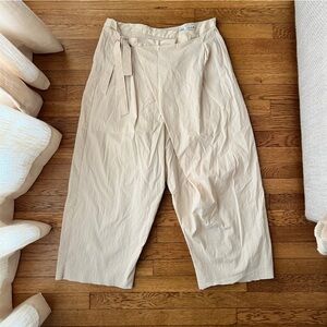 Zara Cream Wide-Leg Pants